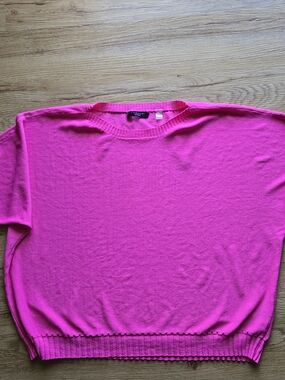 Tahari Hot Pink Knit Sweater 2X